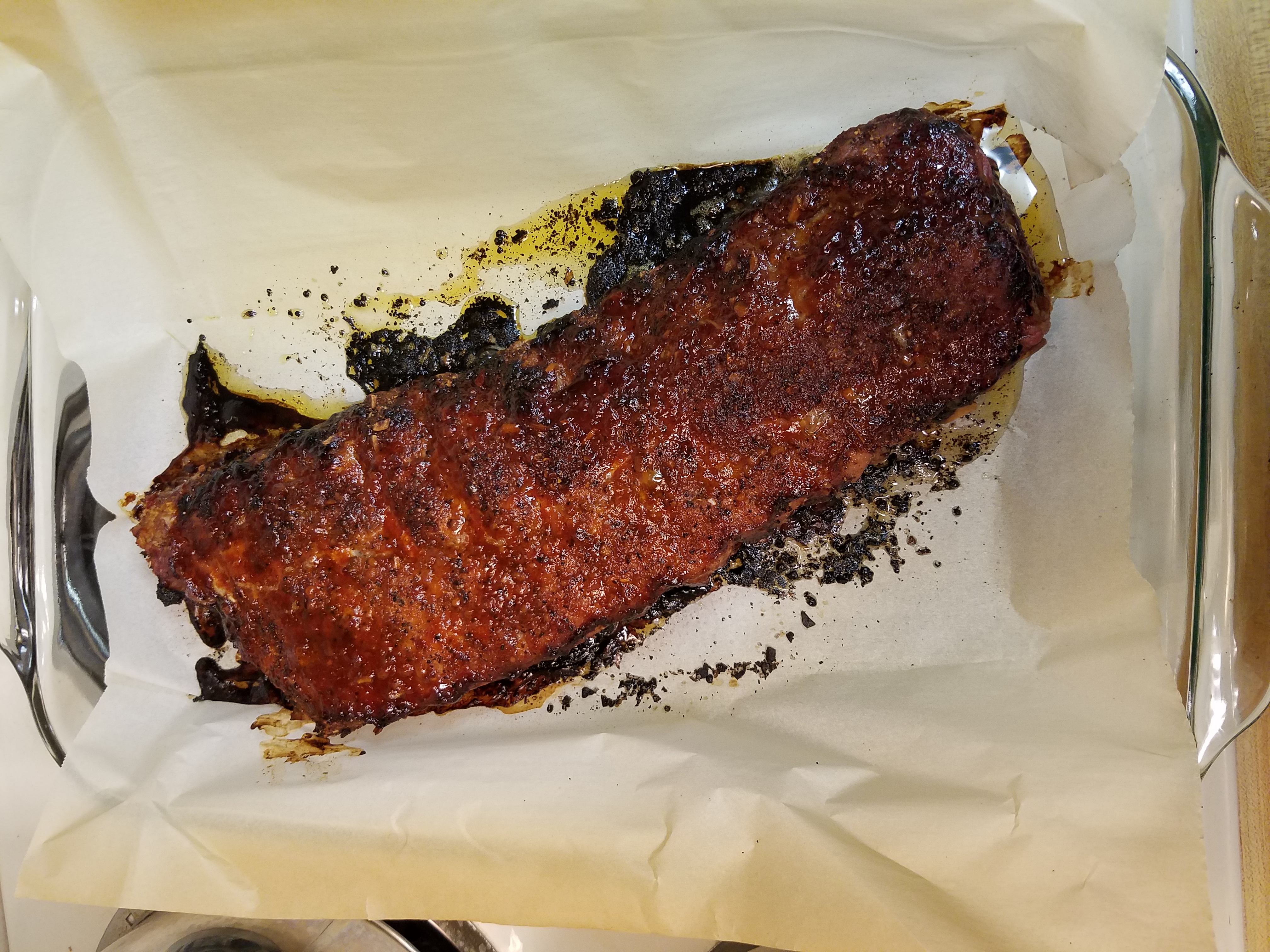 Ribs on Parchment Paper